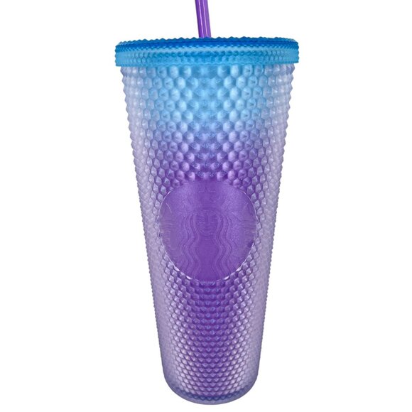 Starbucks Studded Tumbler Ombre Purple Blue Gradient 24 oz NWT - Picture 4 of 11